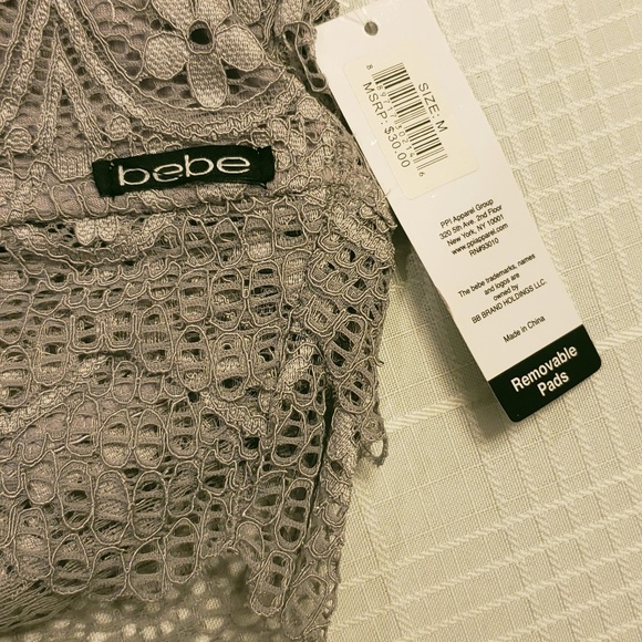 Bebe Frosted Strappy Racerback Barlette - Picture 3 of 4